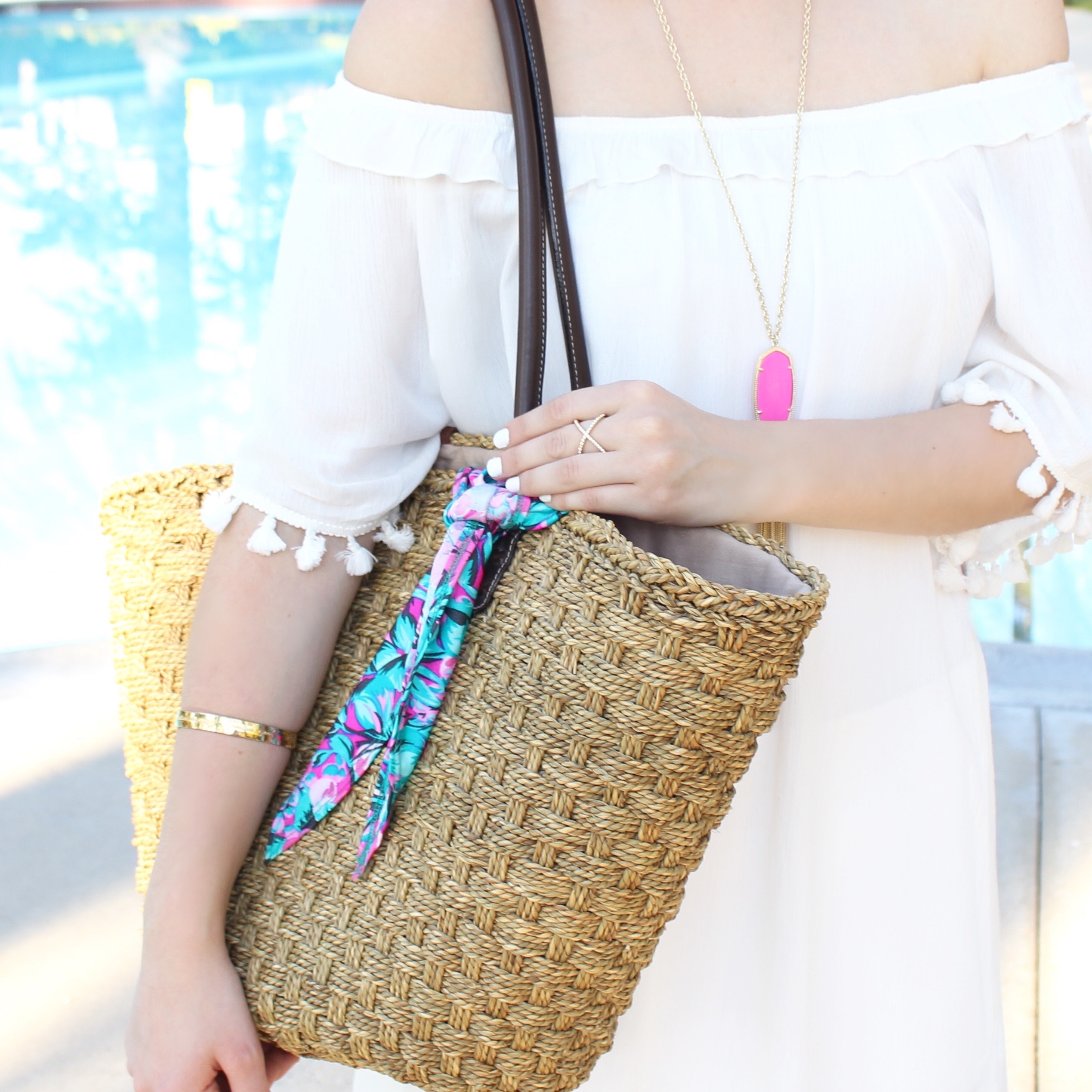 white fringe dress