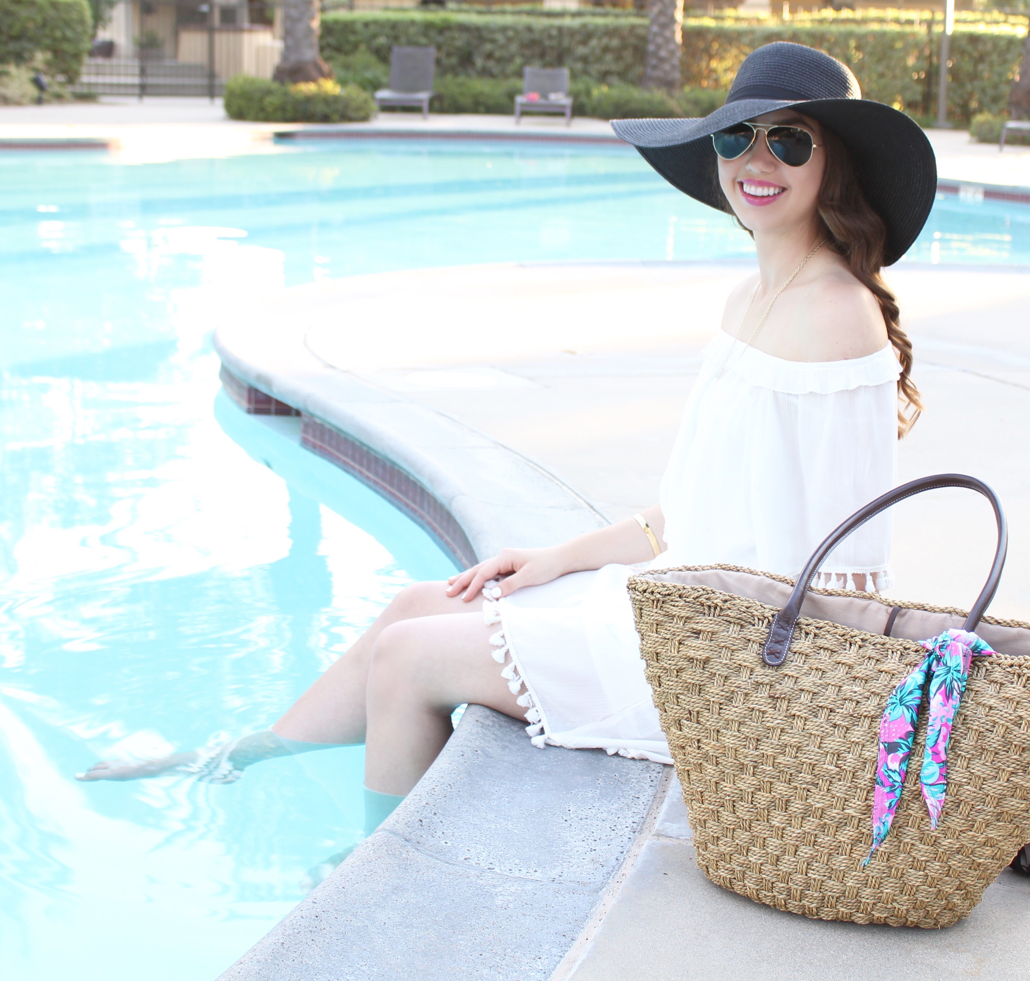 white fringe dress