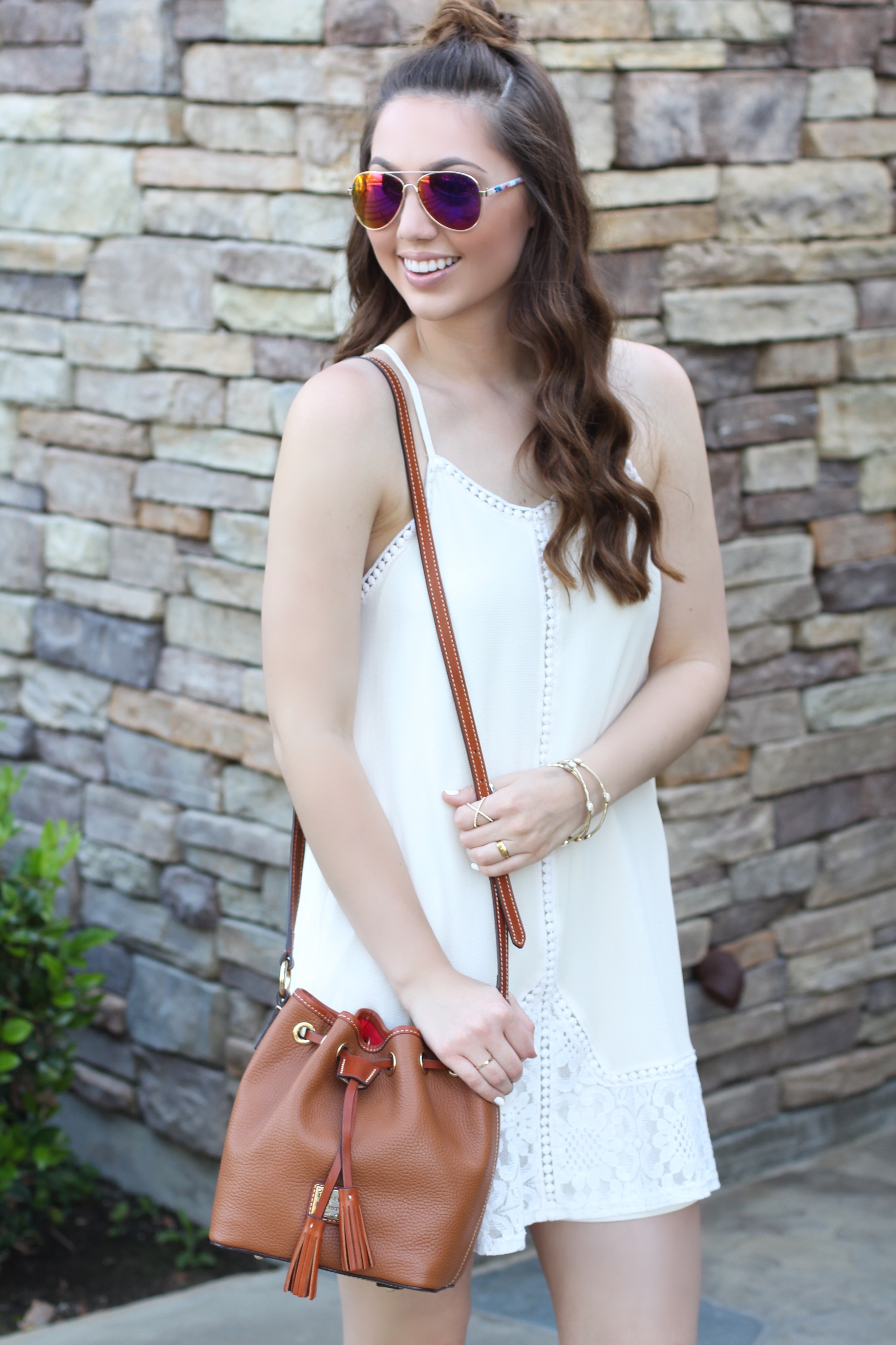 Cream lace dress