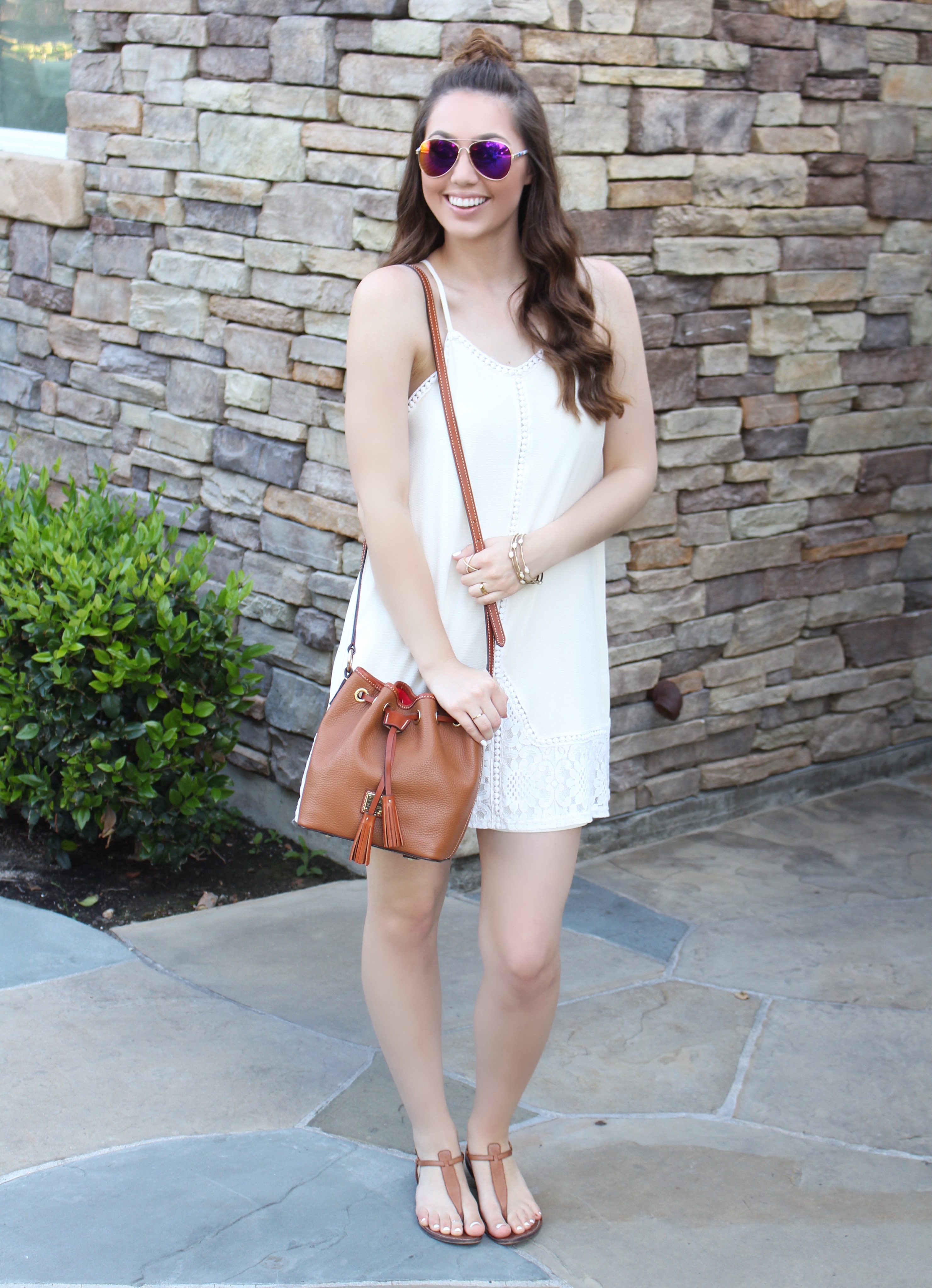 Cream lace dress