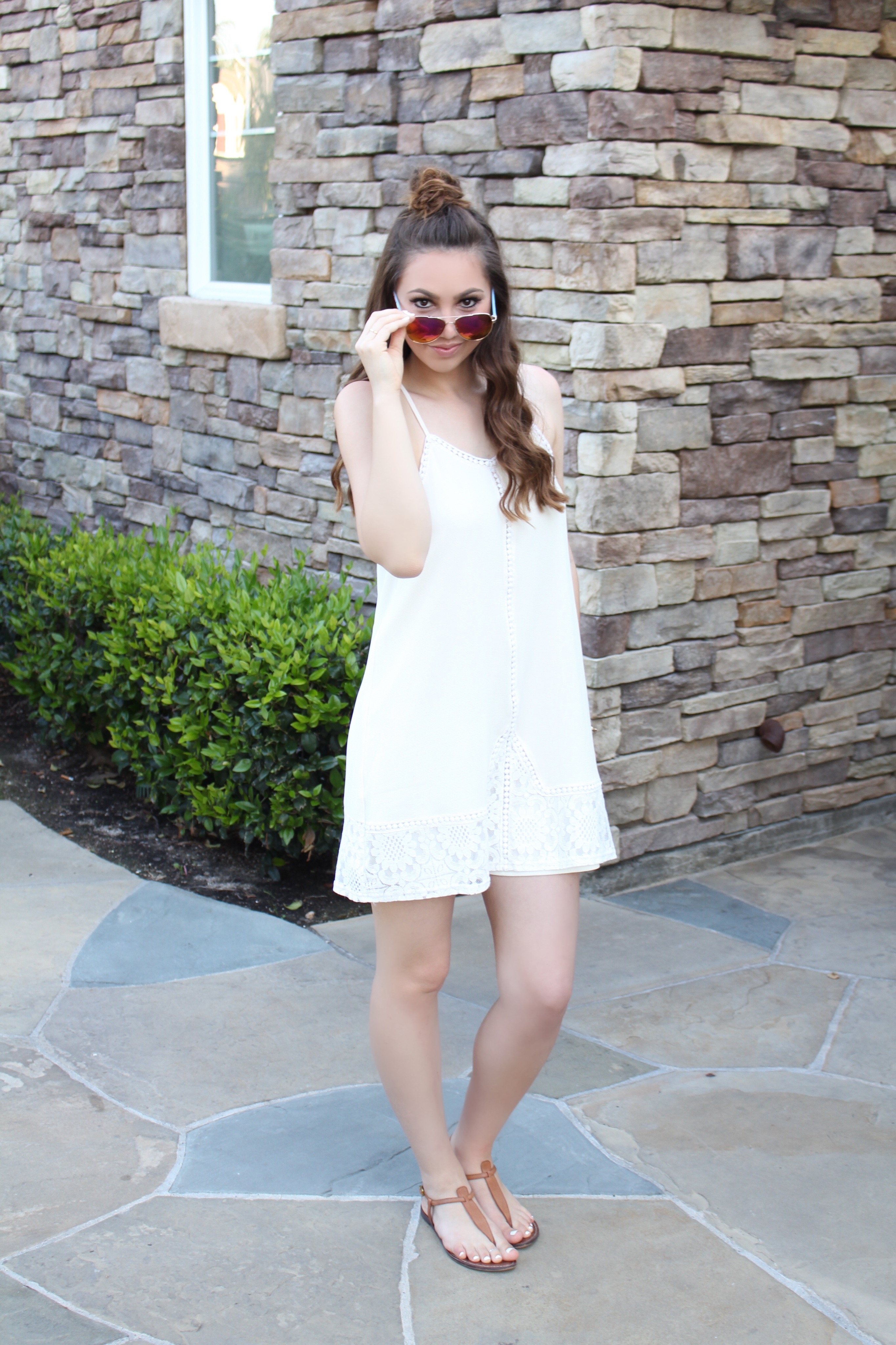 Cream lace dress