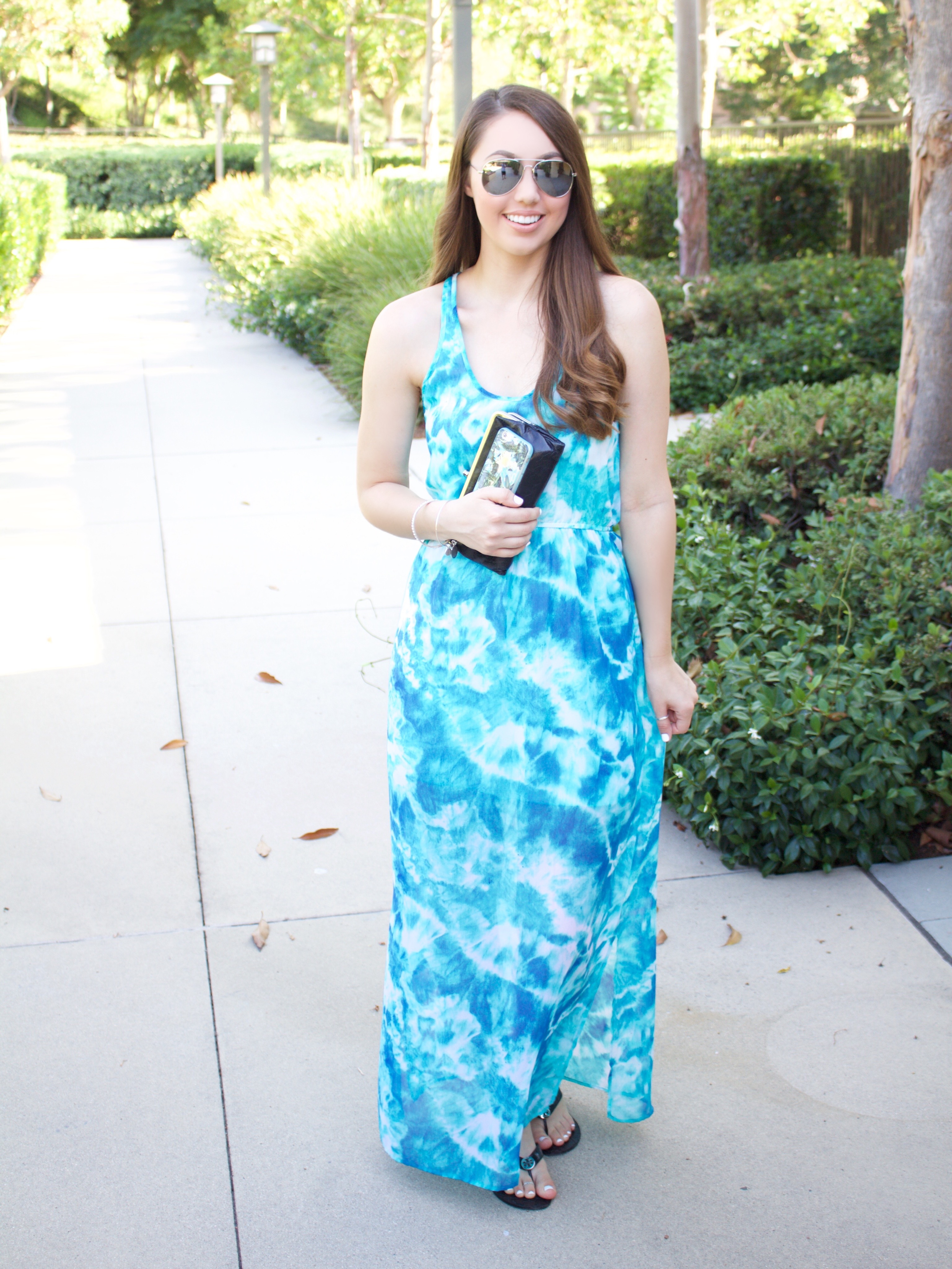 aqua maxi dress - my styled life