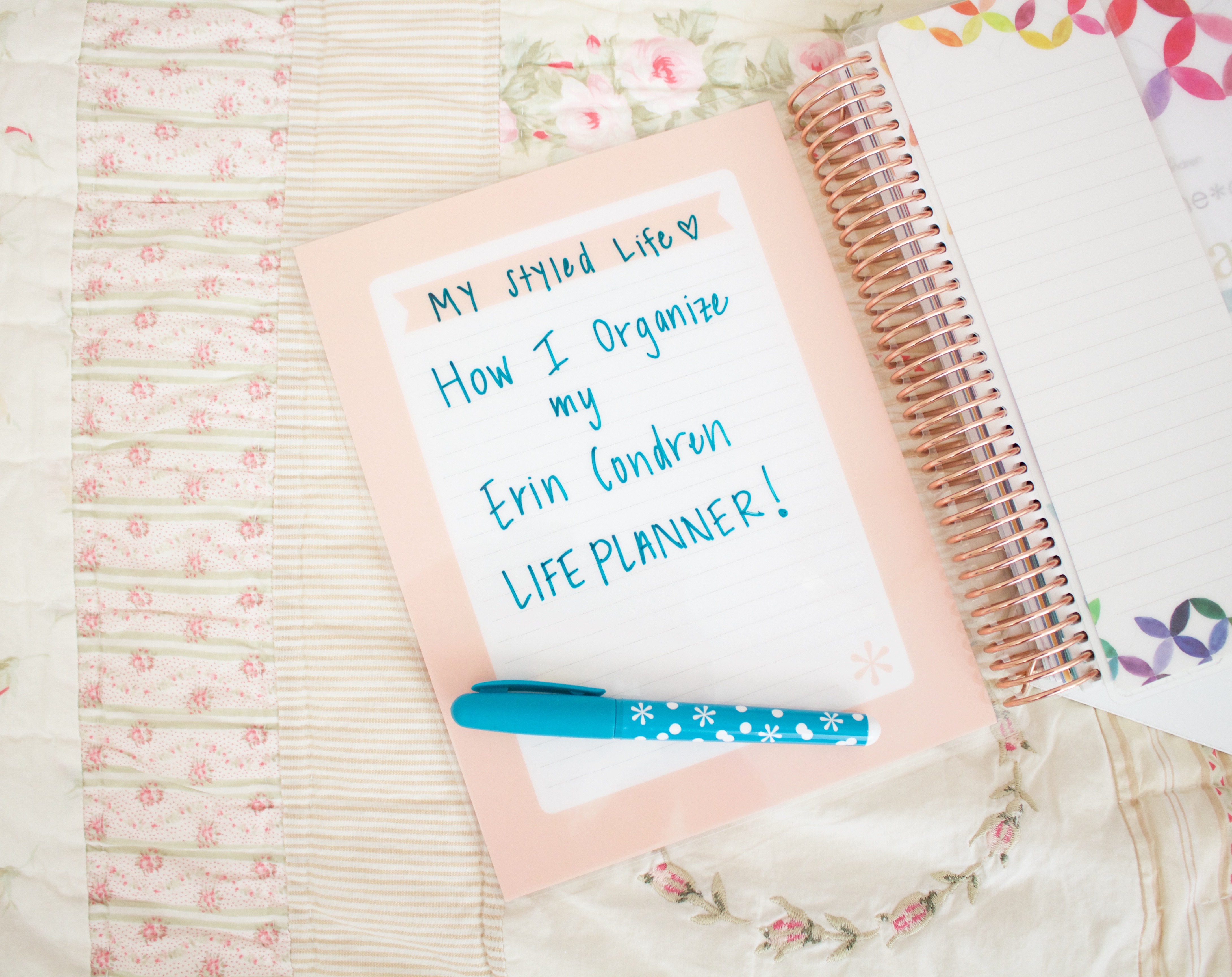 How I Organize my Erin Condren 2017 LifePlanner - My Styled Life