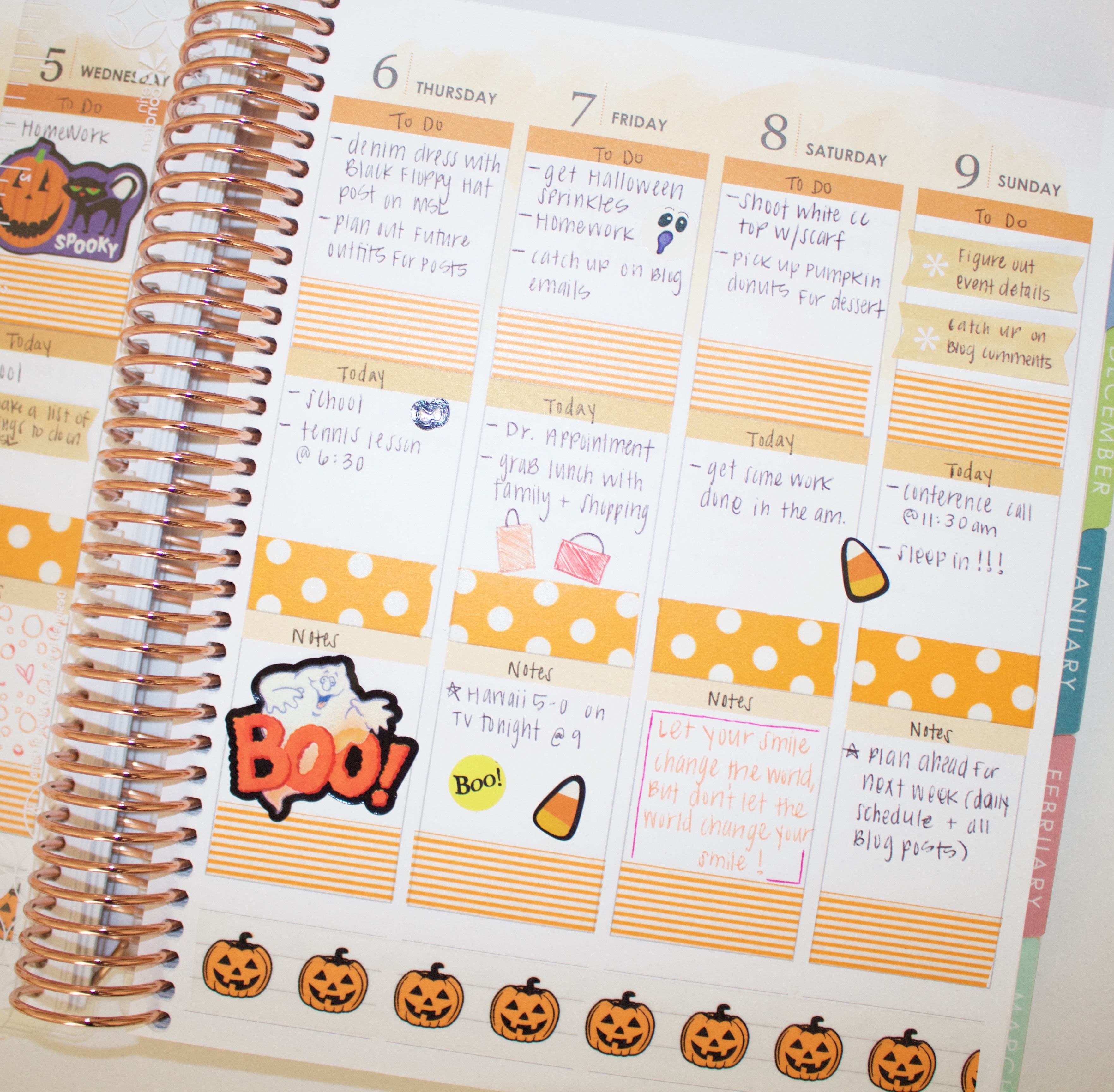 How to Decorate Erin Condren LifePlanner October Idea