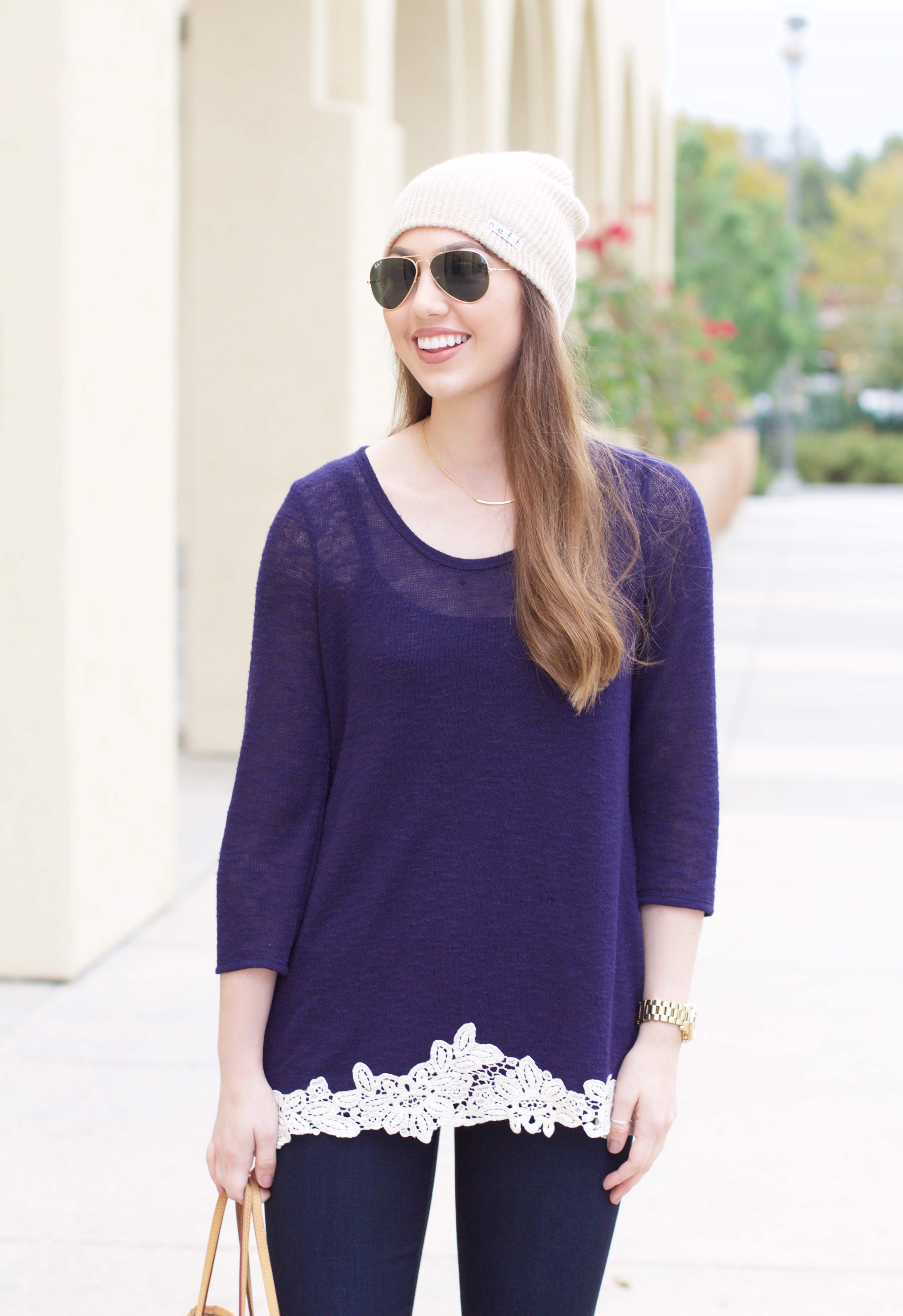 Charming Charlie lace sweater