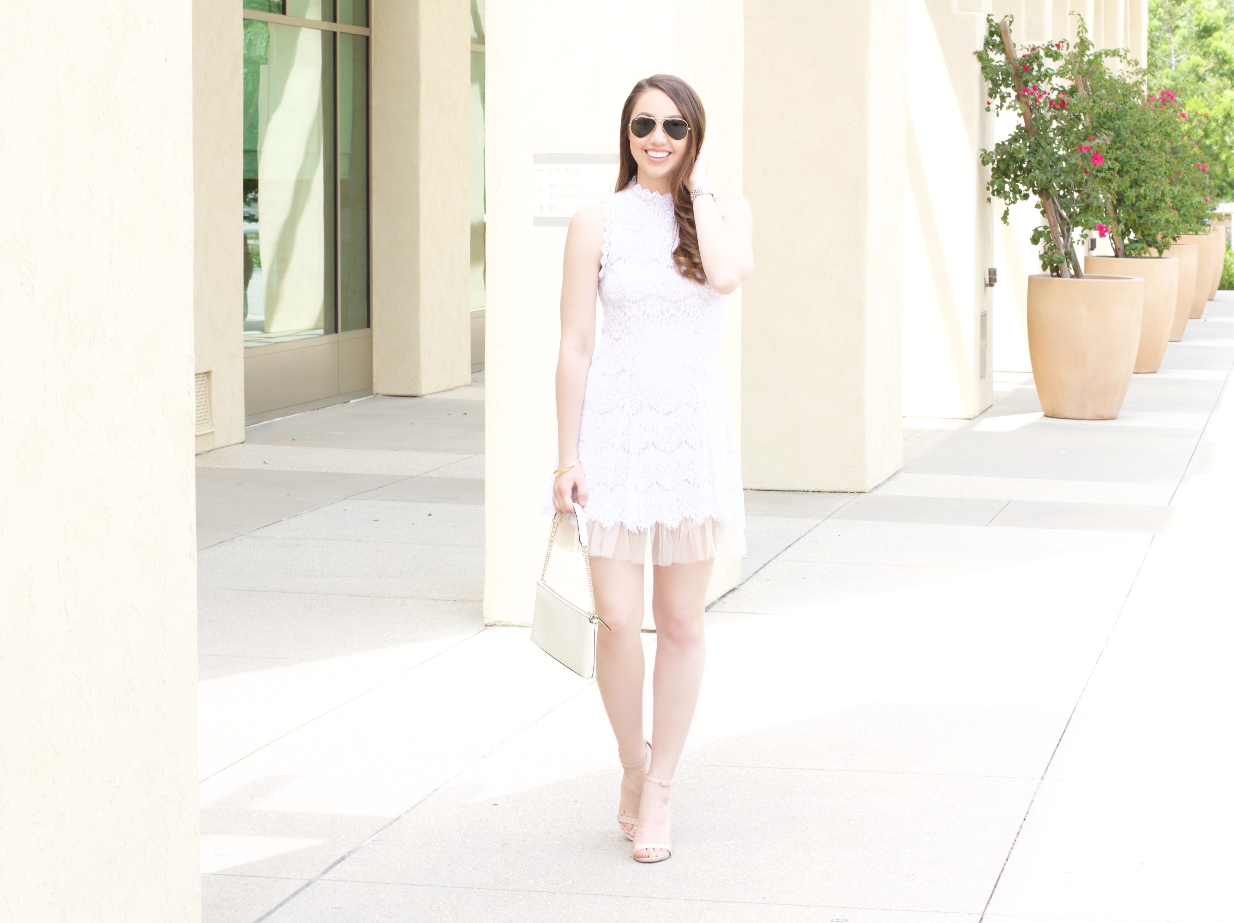 francesca's white lace dress