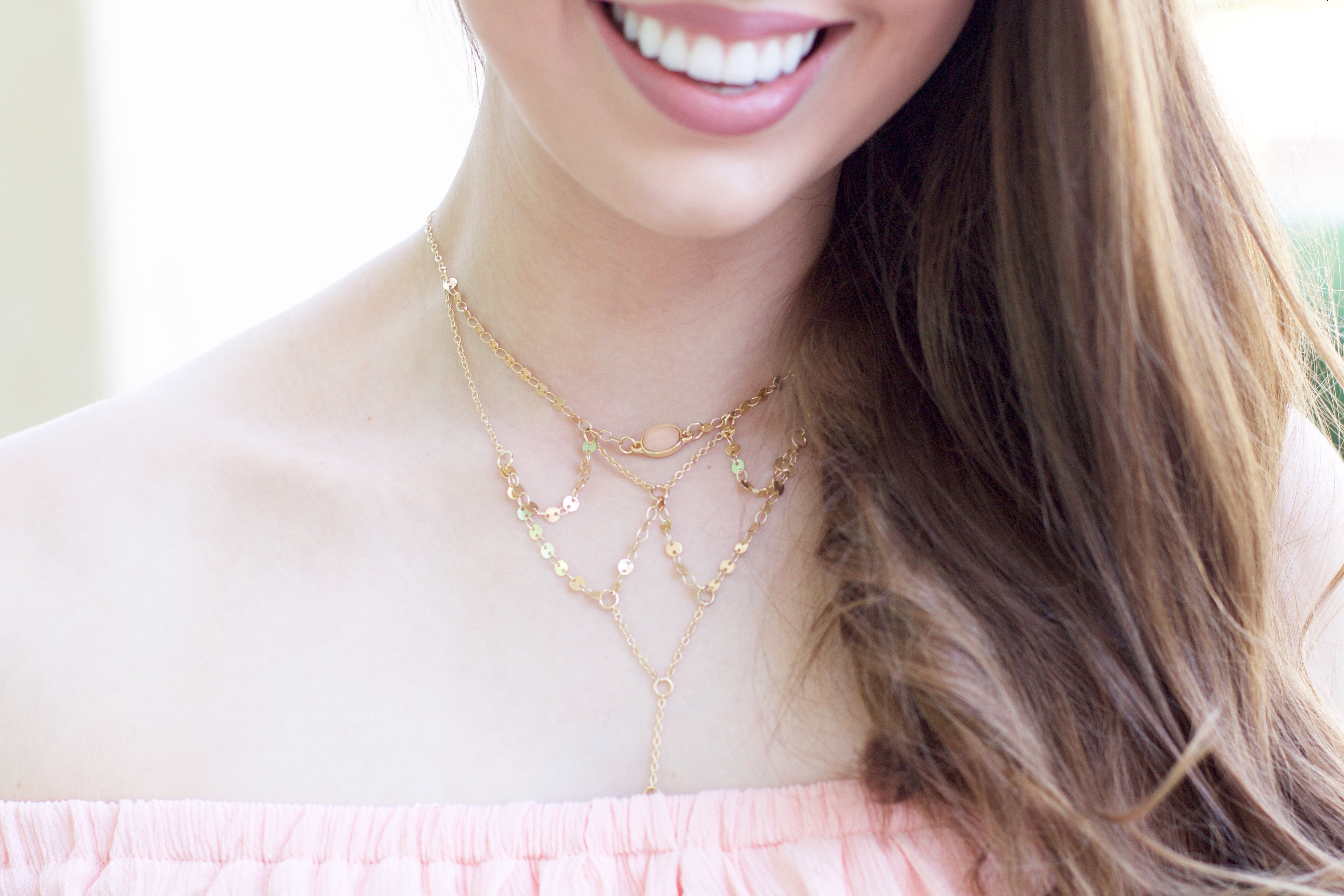 delicate gold chain necklace