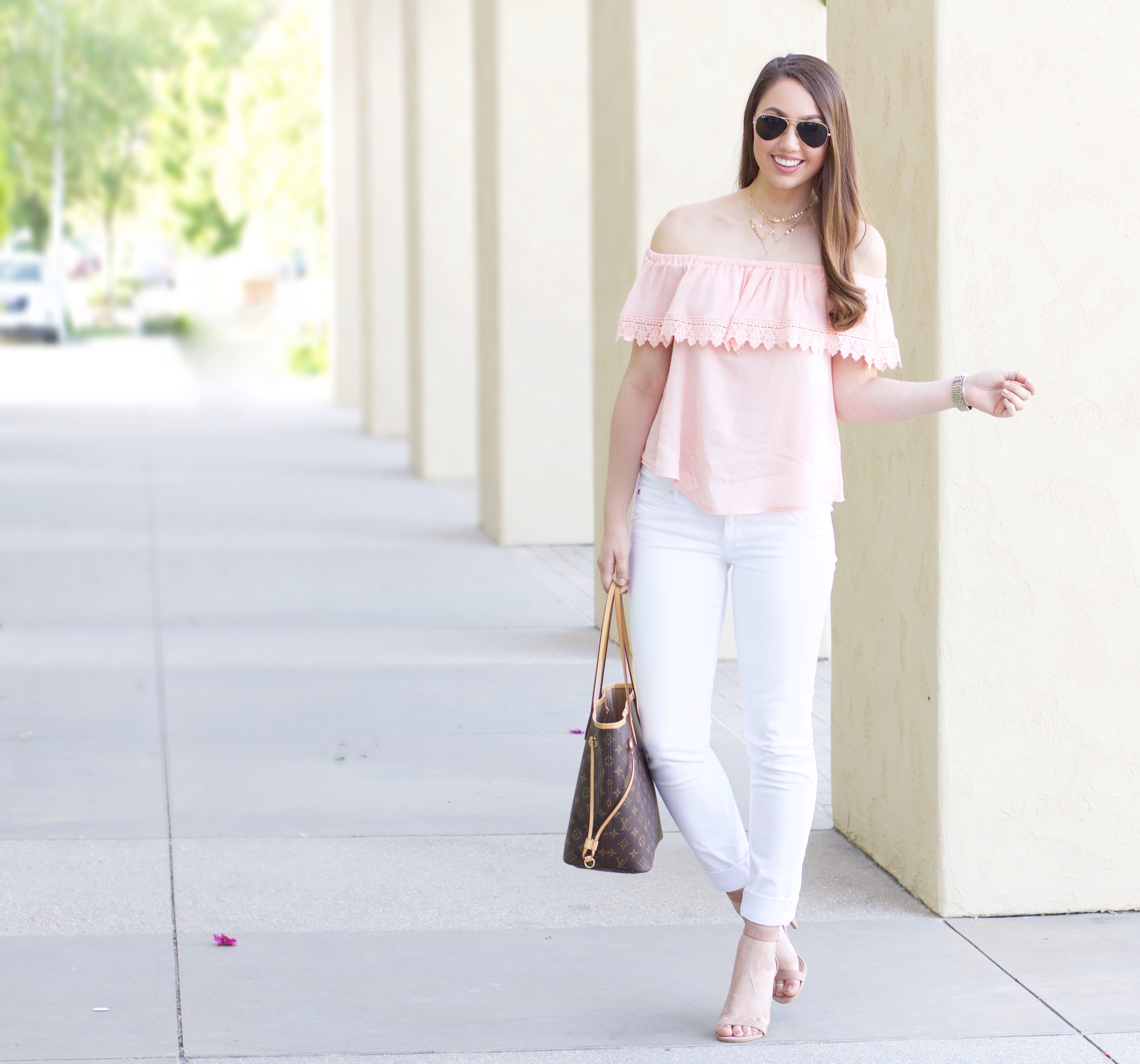 how to style an off the shoulder top