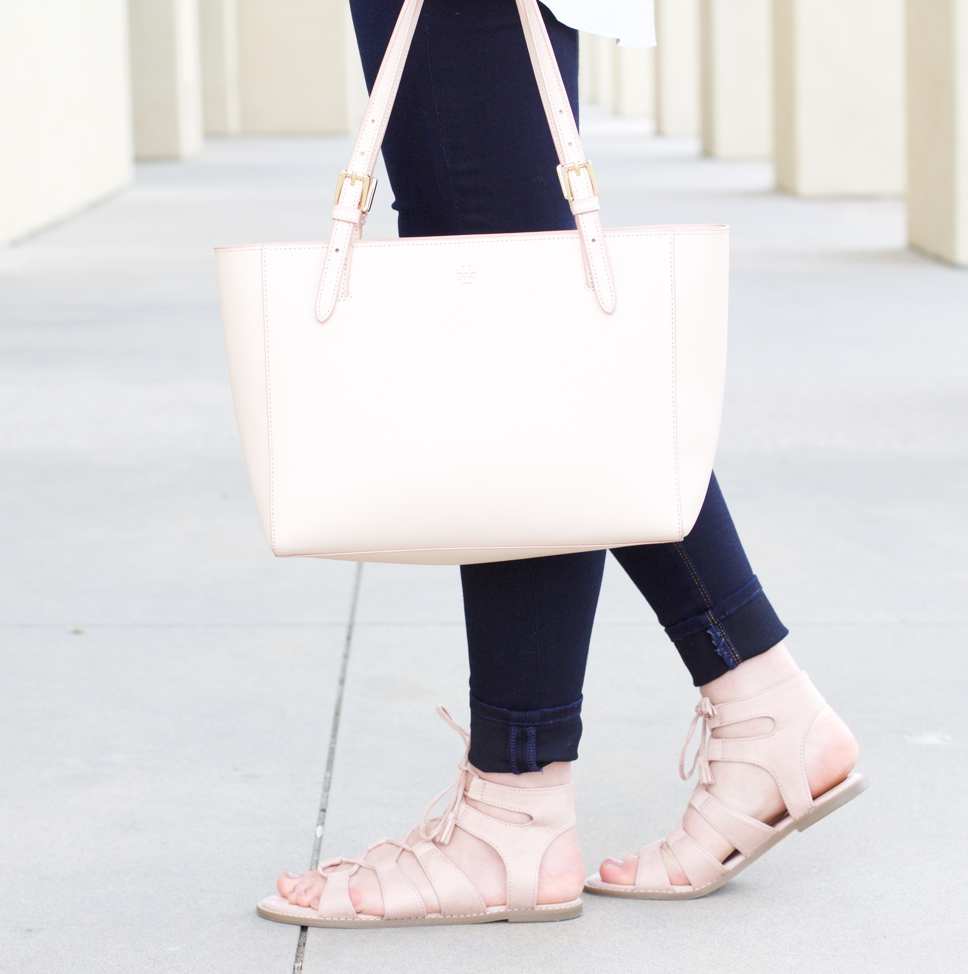 old navy blush pink lace up sandals