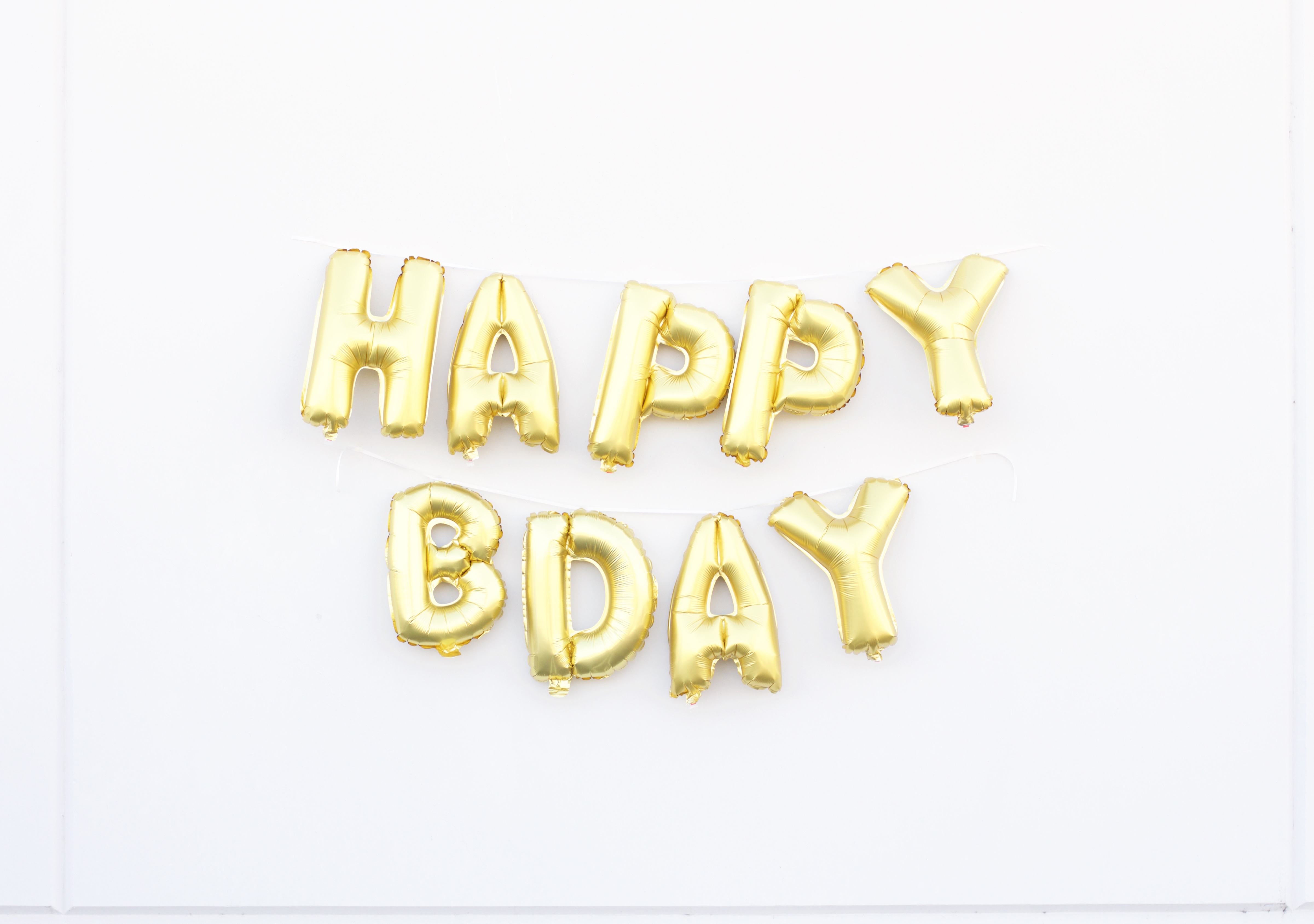 gold foil birthday balloons mini
