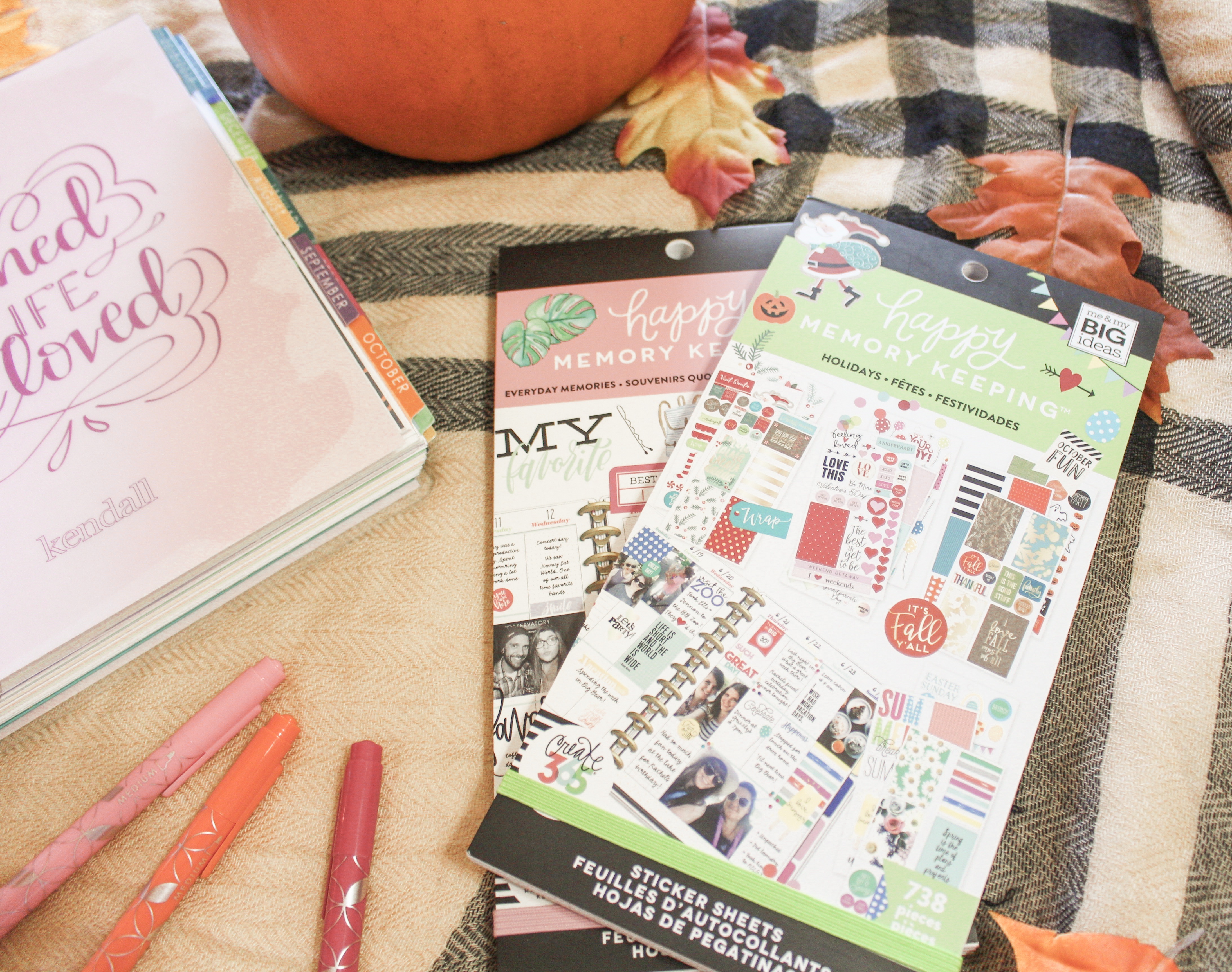 seasonal stickers to decorate your planner