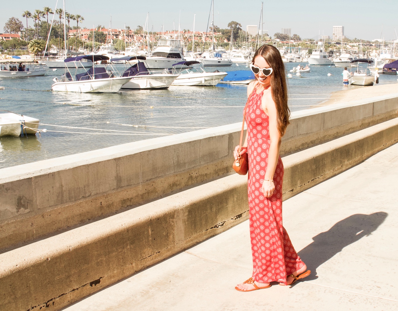 red printed jumpsuit