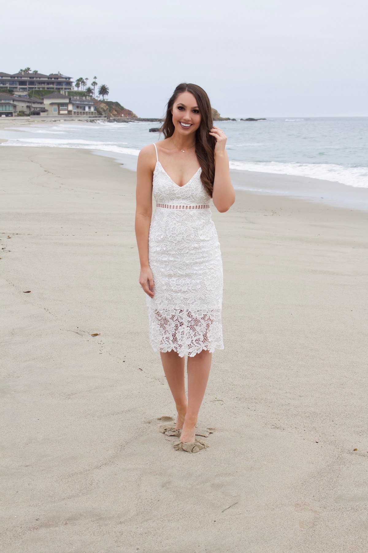 white lace dress