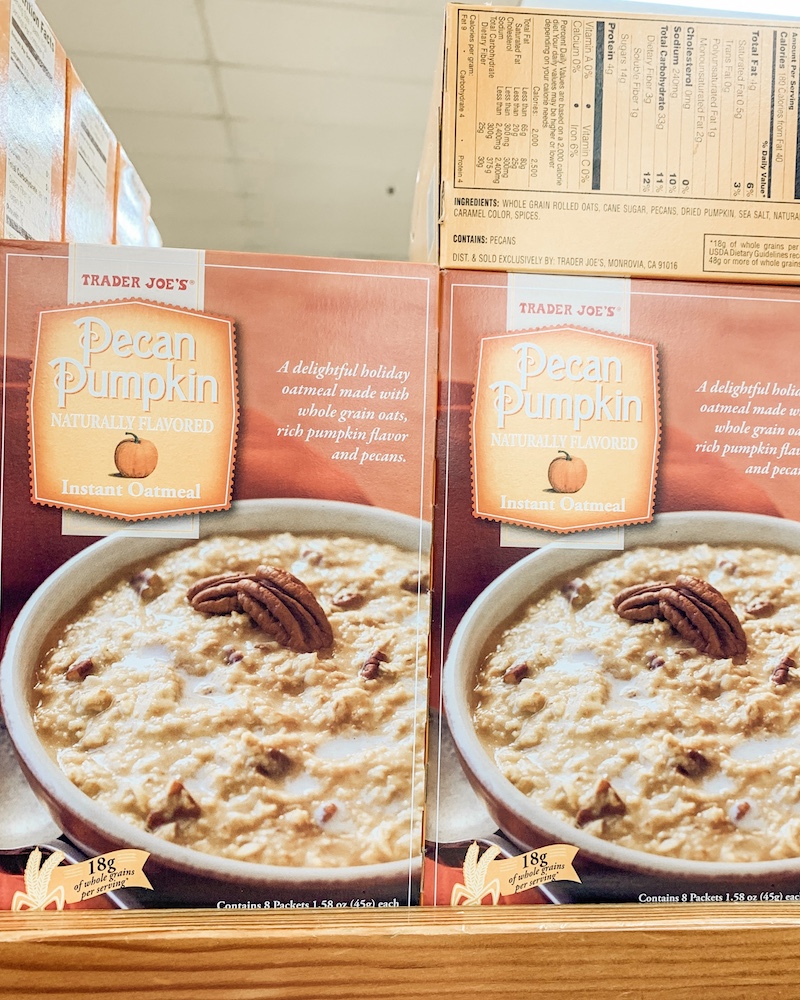 Trader Joe's pecan pumpkin oatmeal