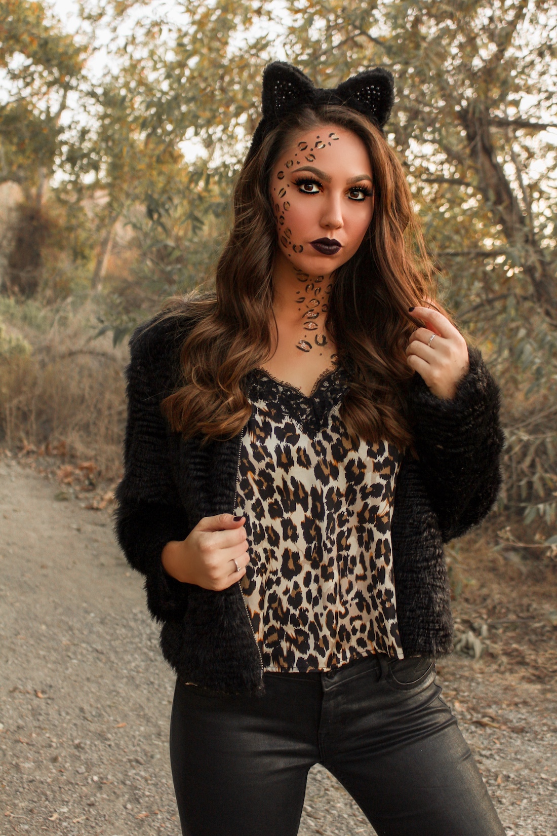 halloween leopard cheetah makeup