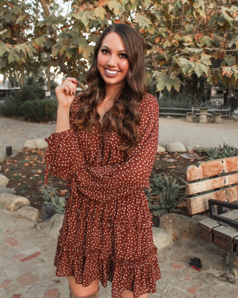 Brown Polka Dot Dress – CAllie Girl Boutique