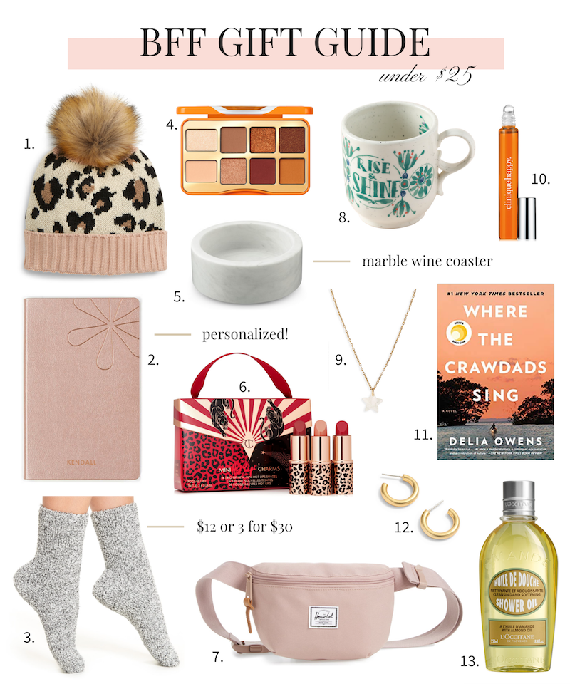 BFF gift ideas for her under $25
