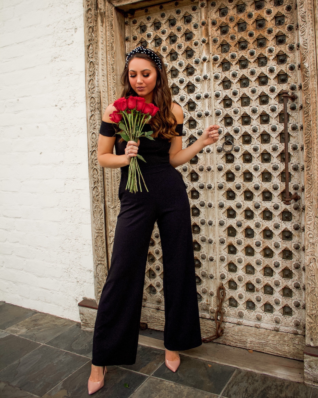 black jumpsuit outfit wedding