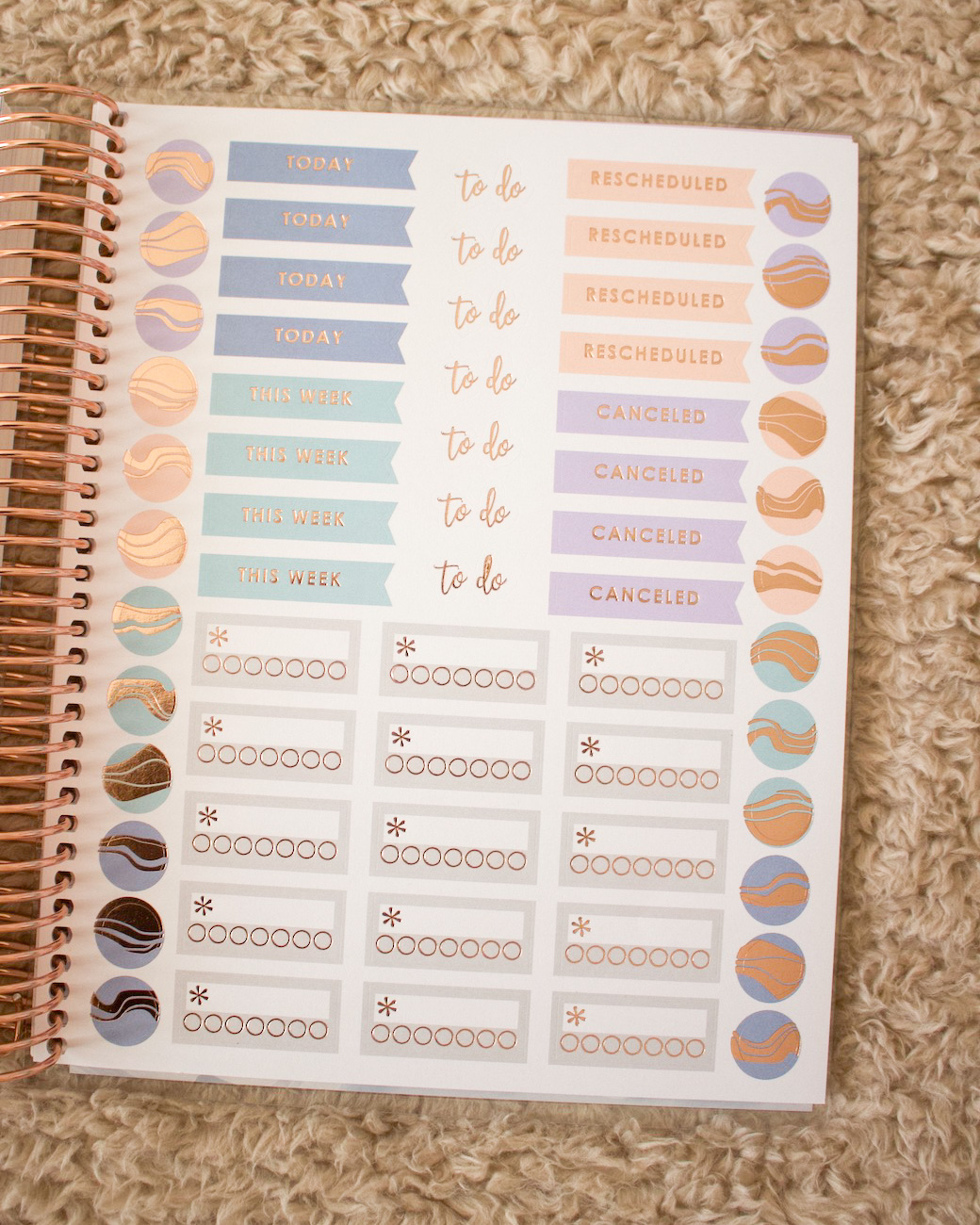 sticker sheets life planner