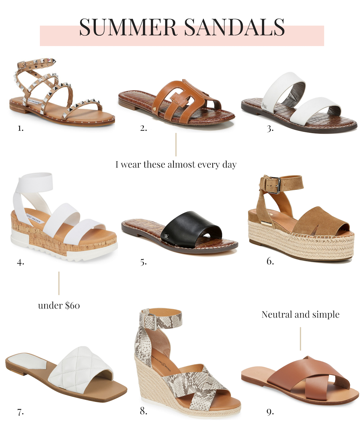 Easy Summer Sandals My Styled Life Orange County Influencer