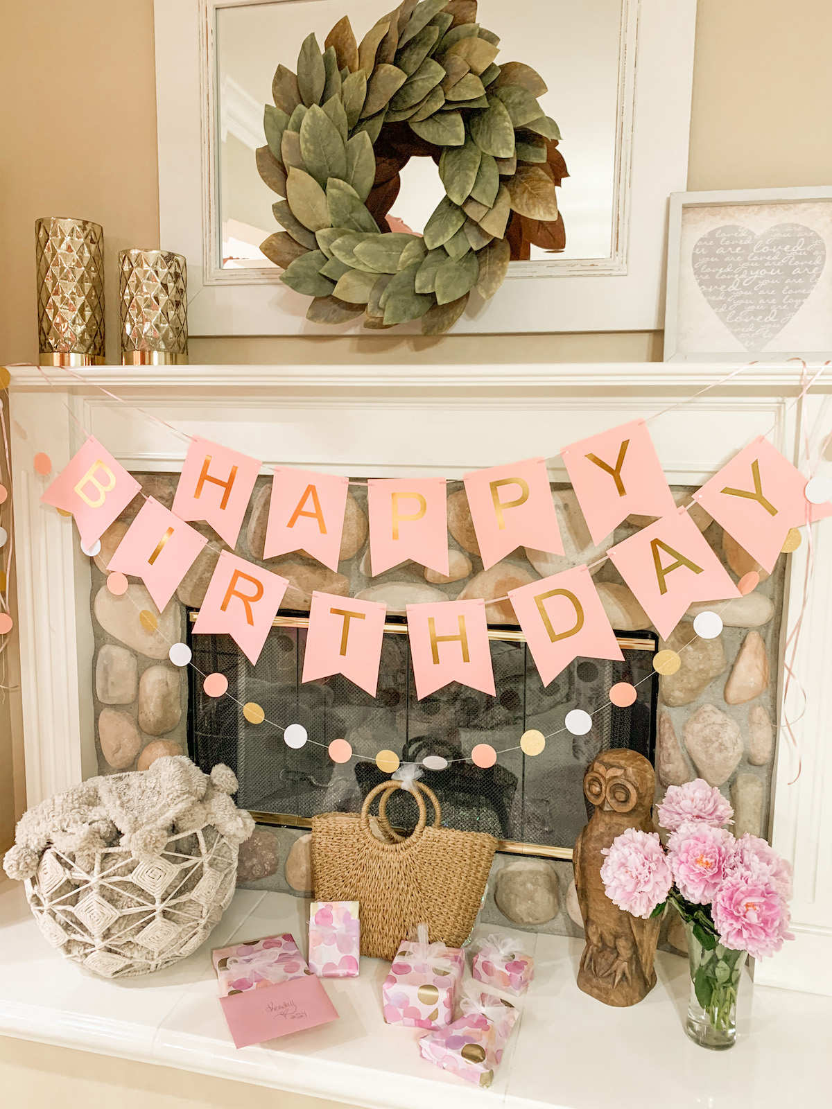 amazon birthday banner pink