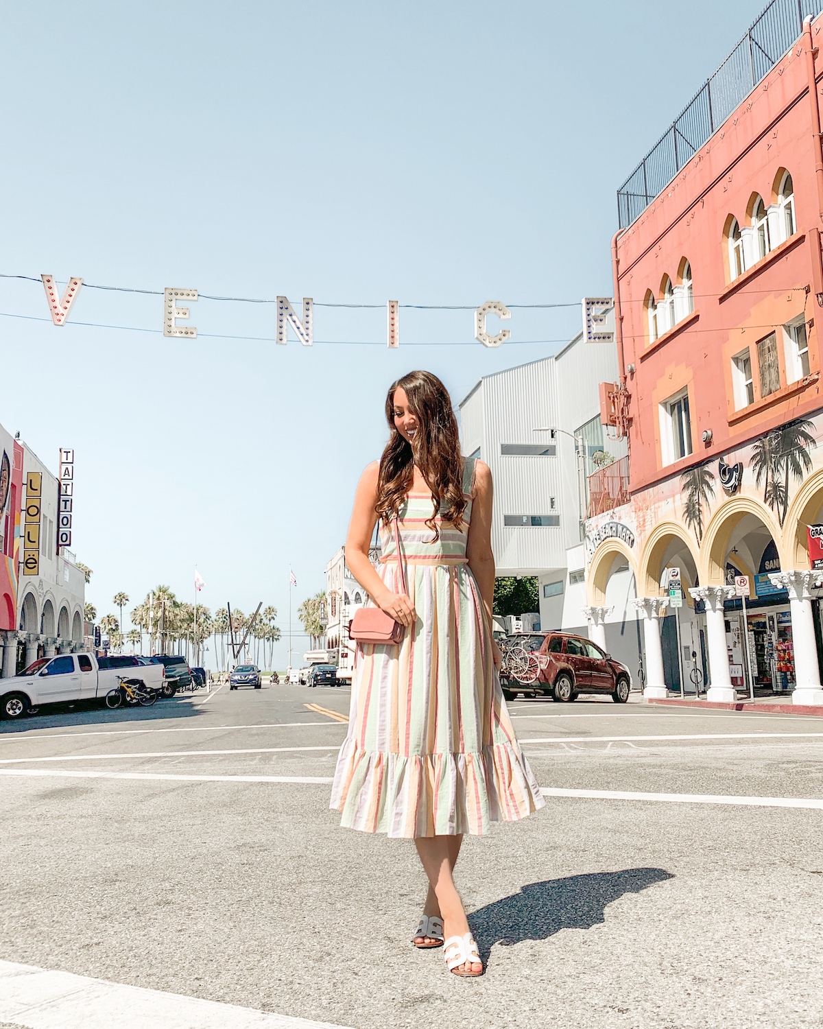 cute block stripe summer dress