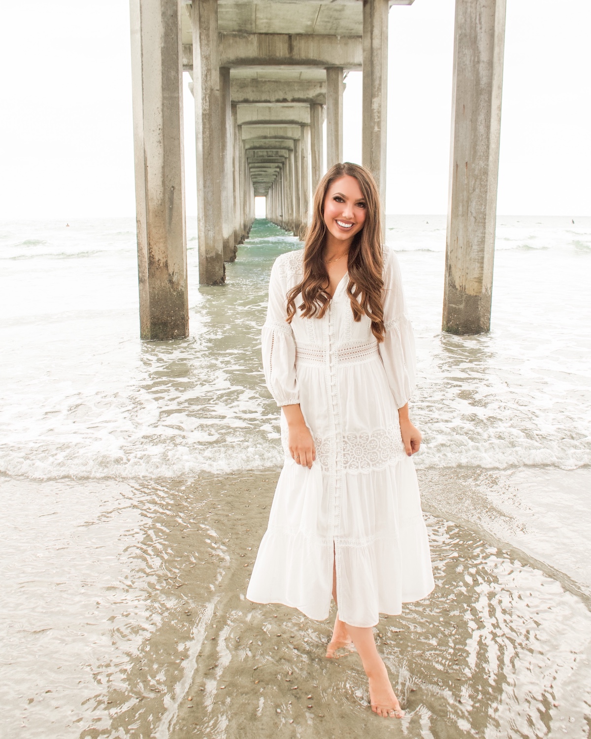 white boho maxi dress